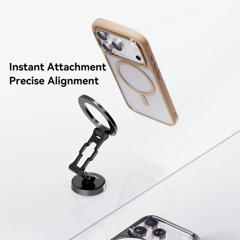 ROCK Para iPhone 17 Pro Capa Magnética Compatível com MagSafe Pele-Toque PC + Capa de Telefone TPU - Preto