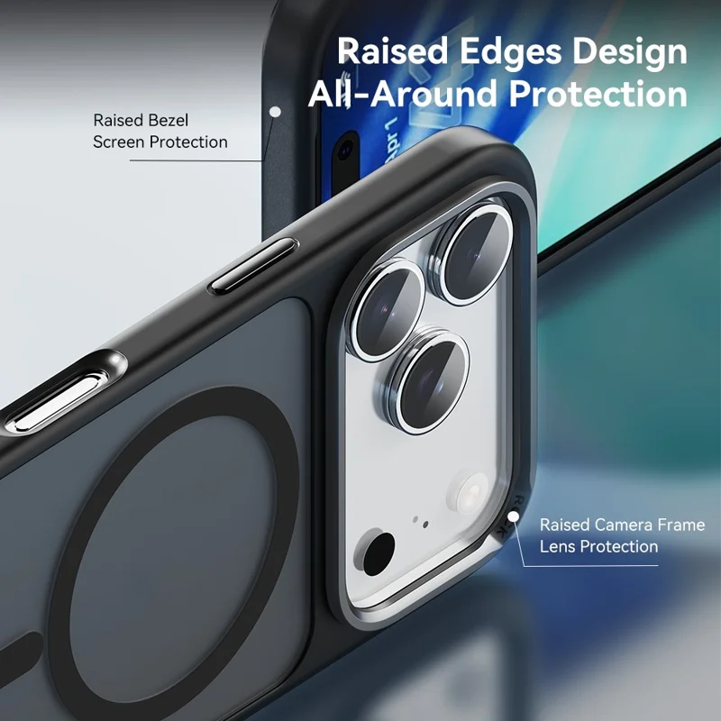 ROCK For iPhone 17 Pro Magnetic Case Compatible with MagSafe Skin-Touch PC + TPU Phone Cover - White