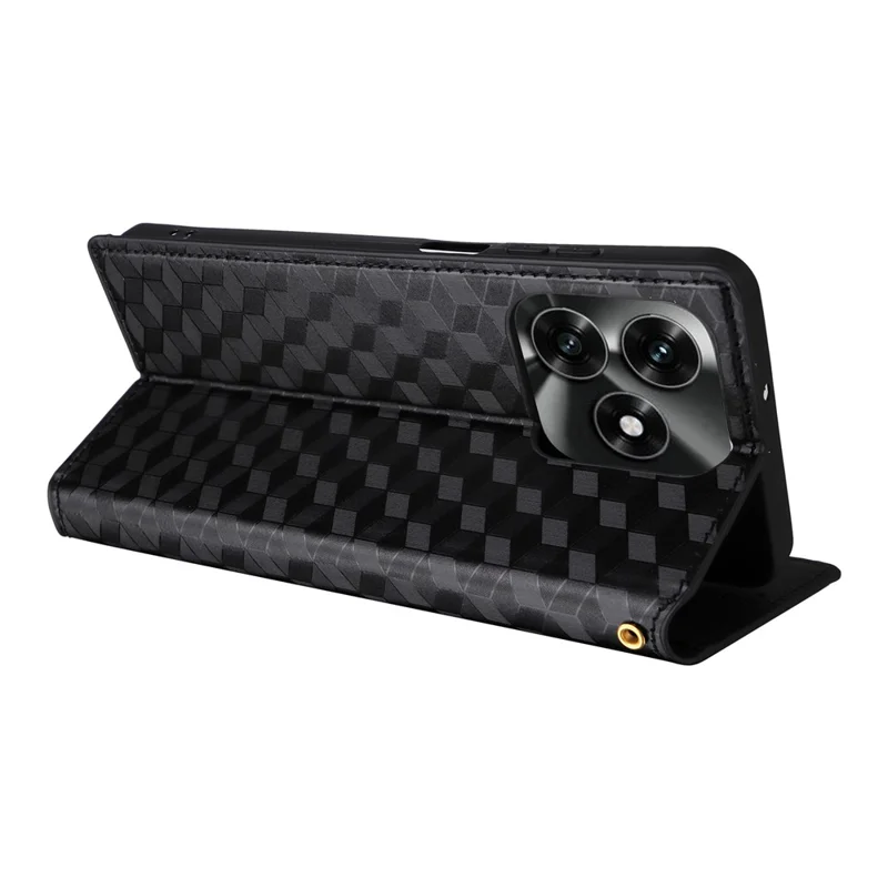 Leather Case for Honor X5c 4G / X5c Plus 4G / Play10A 4G Wallet Rhombus Imprinted Phone Cover - Black