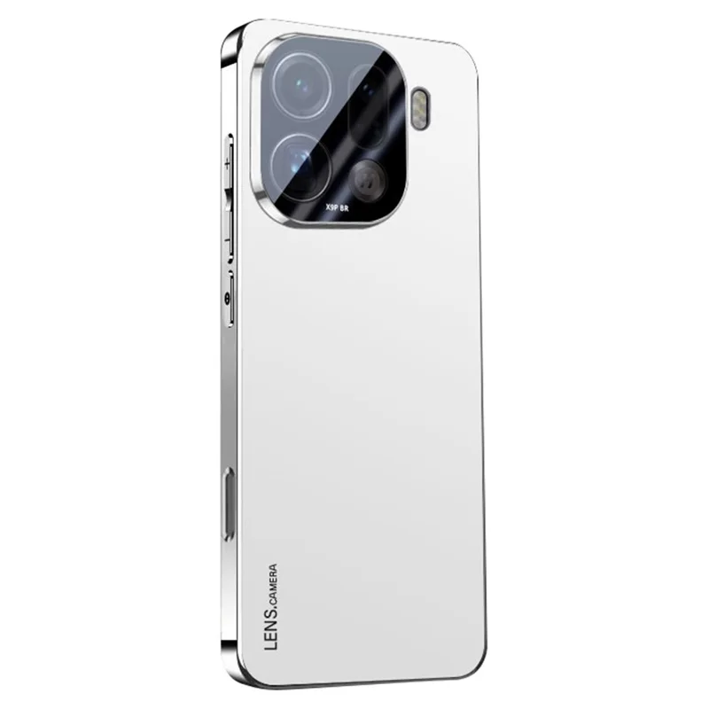 Per Oppo Find X9 Pro 5G Custodia Acrilica + TPU + Metallo Anti-Graffio Custodia per Telefono con Cornice Elettrolitica - Bianco