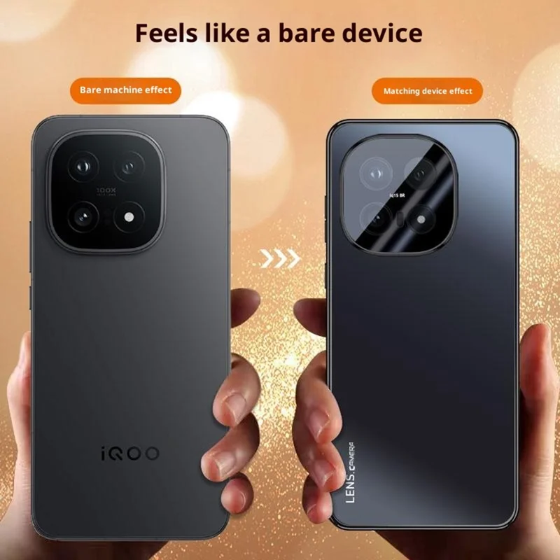 Für vivo iQOO 15 5G Hülle Acryl + TPU + Metall Kratzer-Schutz Handyhülle mit Elektroplattierungsrahmen - Weiß