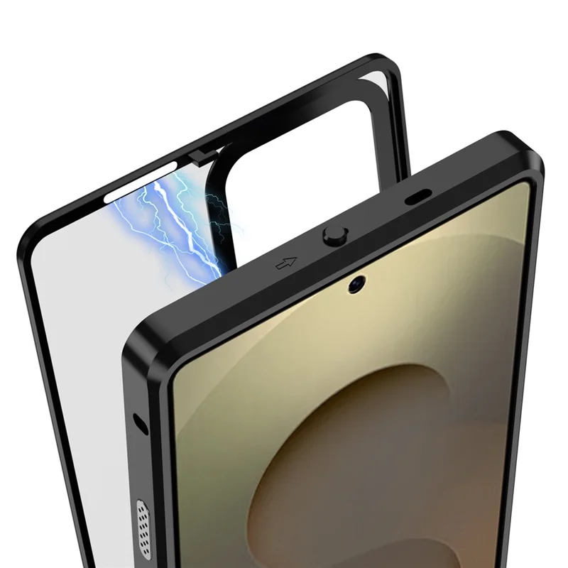 For Samsung Galaxy S23 Ultra Magnetic Case Aluminium Alloy PC Matte Phone Cover Pop-Up Snap Lock - Titanium