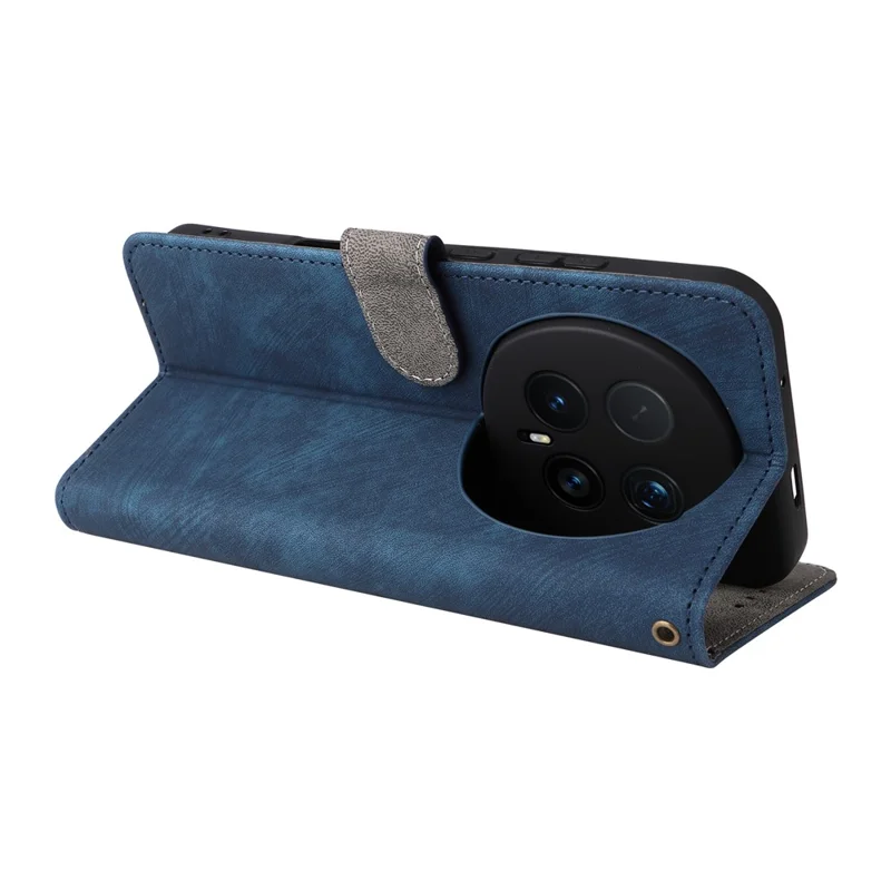 Pour l'honneur Magic8 Pro 5G Étui Portefeuille Blocage RFID Cuir PU Housse de Téléphone Support avec Sangle - Bleu