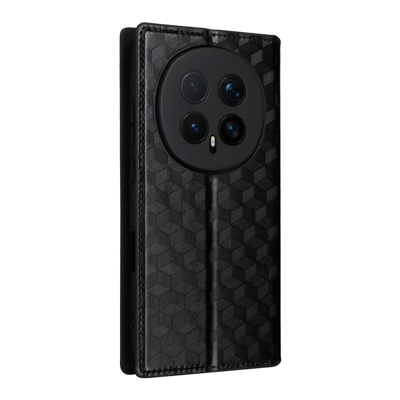 Étui portefeuille 5G Magic8 Pro For Honor - Cuir PU avec motif en losange - Noir