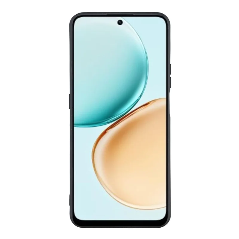 For Honor X7d 5G Case Precise Cutouts Straight Edge TPU Shockproof Phone Cover - Black