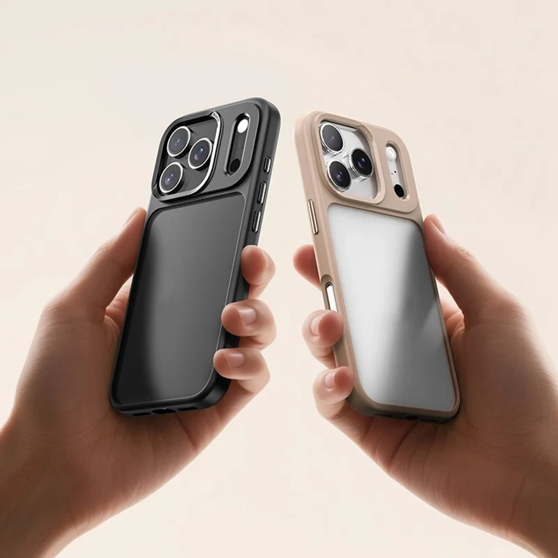 ROCK Para iPhone 17 Pro Capa de Telefone Transparente PC + TPU Capa Traseira à Prova de Choque - Preto