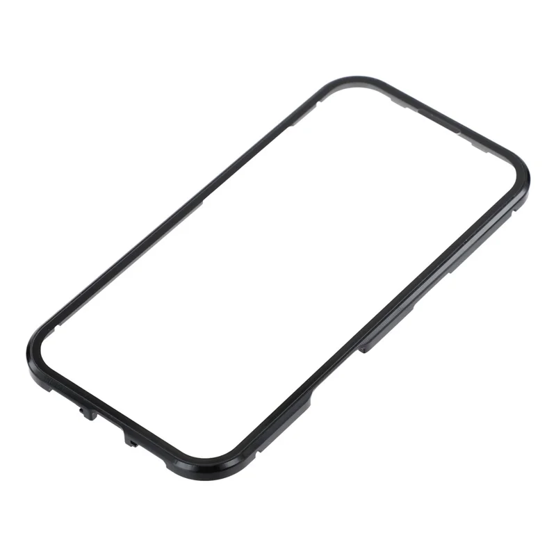 For iPhone 17 Pro Case Double Sides Tempered Glass Phone Cover Compatible with MagSafe Full Protector - Black