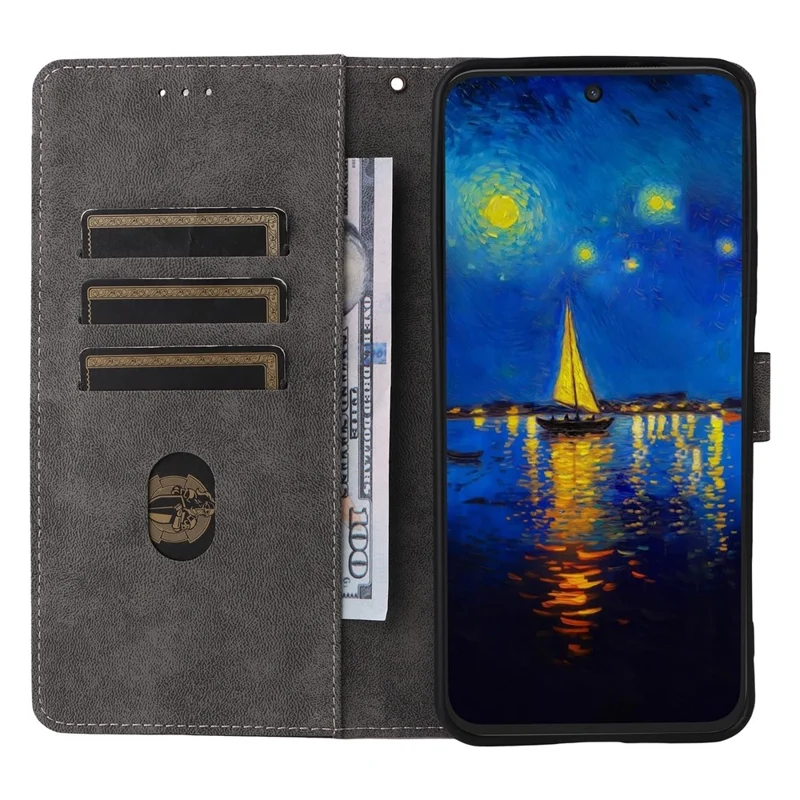 TCL NxtPaper 60 Ultra 5G Hülle Brieftasche RFID-Blockierung PU-Leder Handyhülle mit Ständer und Riemen - Schwarz