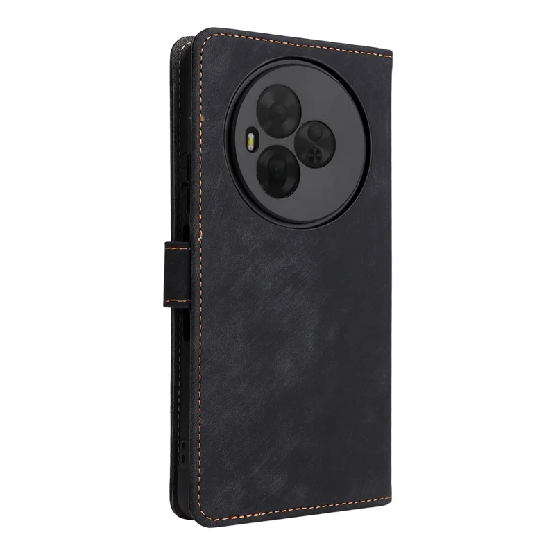 TCL NxtPaper 60 Ultra 5G Hülle Brieftasche RFID-Blockierung PU-Leder Handyhülle mit Ständer und Riemen - Schwarz
