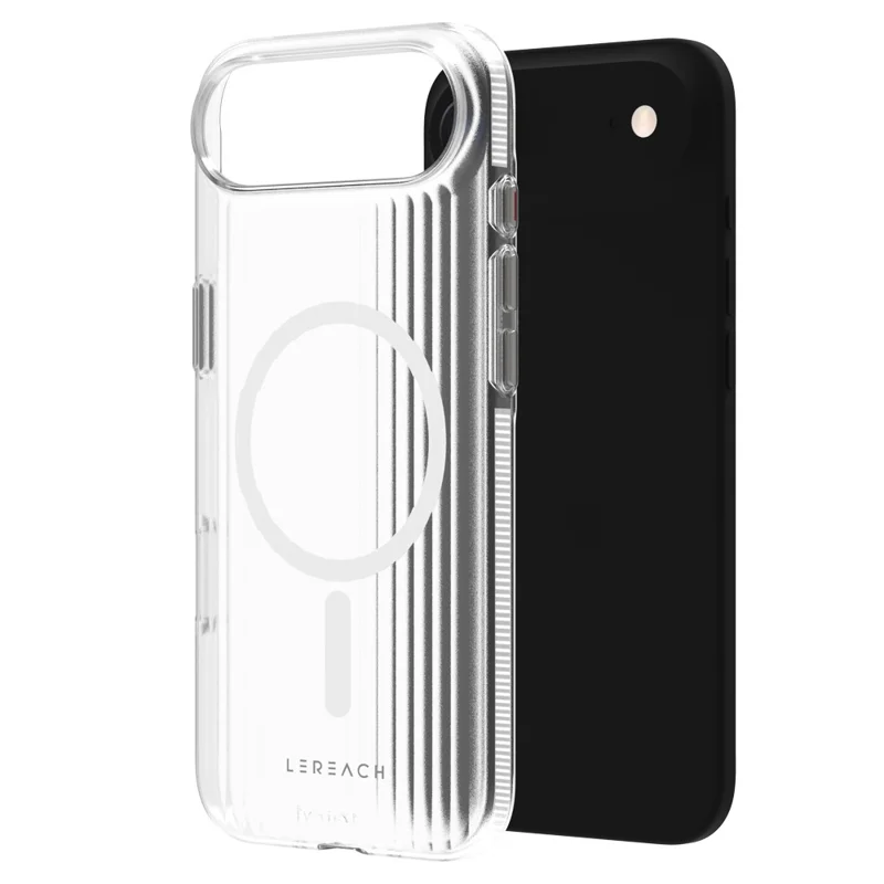 LEREACH TOC Series for iPhone Air Case Flowing Grid PC Phone Cover Compatible with MagSafe - White
