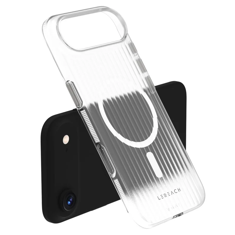 LEREACH TOC Series for iPhone Air Case Flowing Grid PC Phone Cover Compatible with MagSafe - White