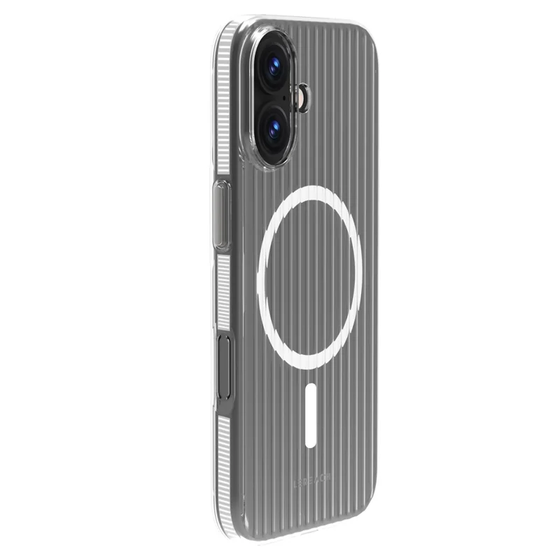 LEREACH TOC Series for iPhone 17 Case Flowing Grid PC Phone Cover Compatible with MagSafe - White