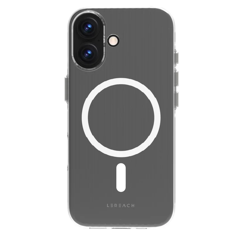 LEREACH TOC Series for iPhone 17 Case Flowing Grid PC Phone Cover Compatible with MagSafe - White