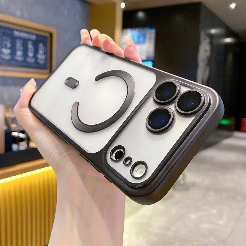 For iPhone 17 Pro Max Case Magnetic Case Compatible with MagSafe Matte PC TPU Phone Cover - Matte Black