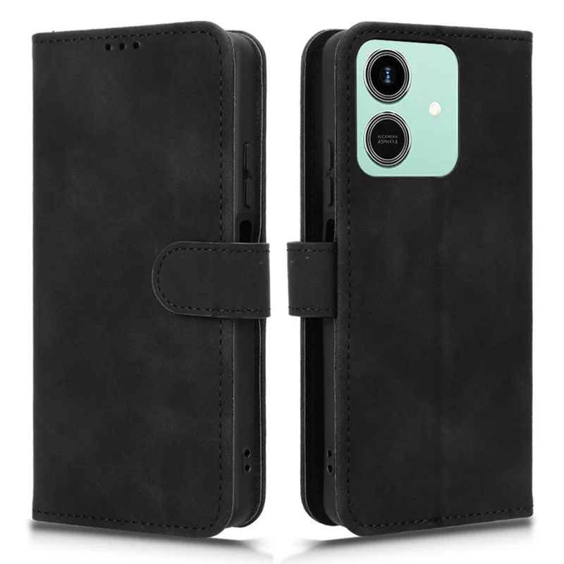 Für Ehre Spielen10 4G Lederetui Haut Gefühl Anti-Drop Brieftasche Flip Handyhülle - Schwarz