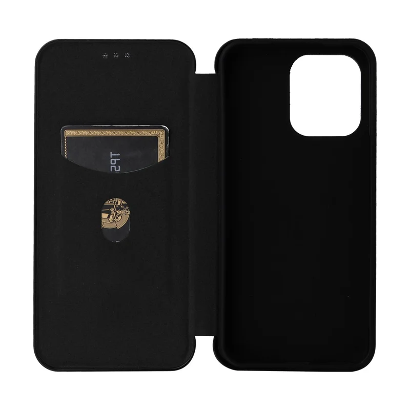 Capa para Oppo A6 Pro 5G / 4G com Textura de Fibra de Carbono à Prova de Queda em Couro PU - Preto