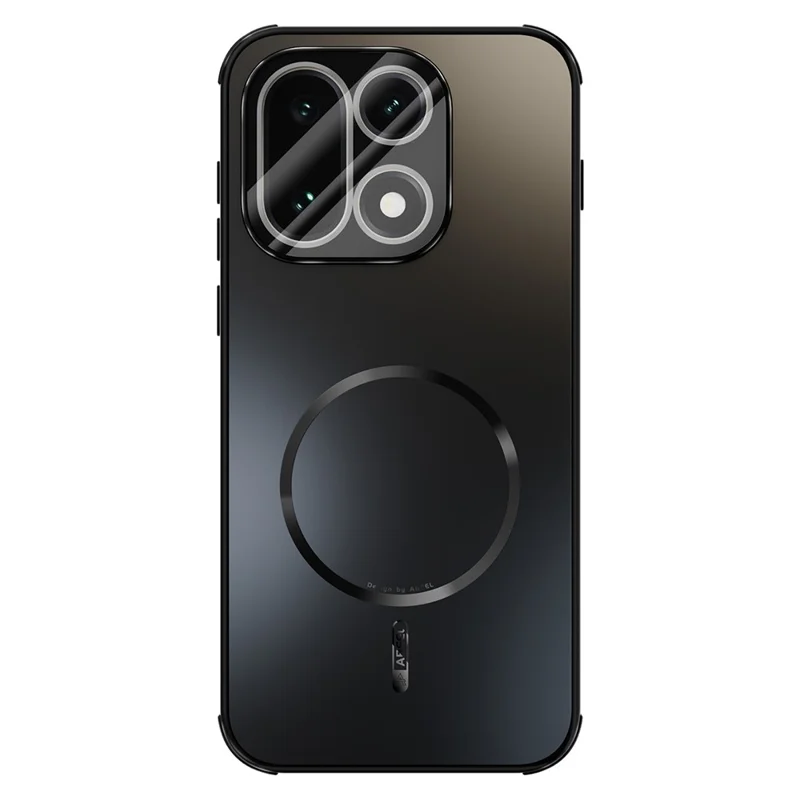 ABEEL For OnePlus 15 5G Magnetic Case TPU PC Cooling Matte Phone Back Cover with Lens Film - Black