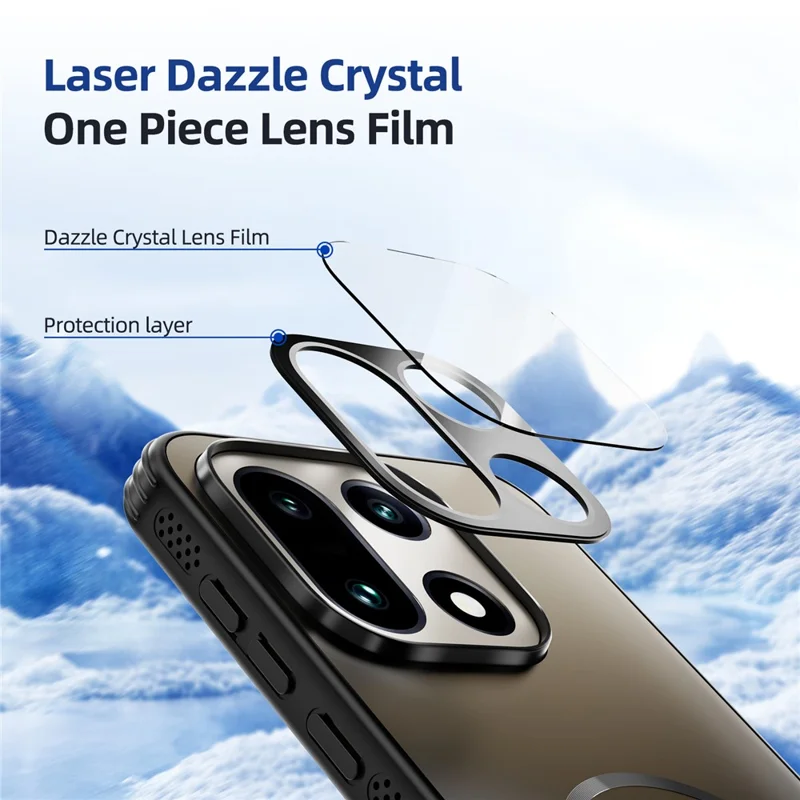 ABEEL For OnePlus 15 5G Magnetic Case TPU PC Cooling Matte Phone Back Cover with Lens Film - Titanium Grey