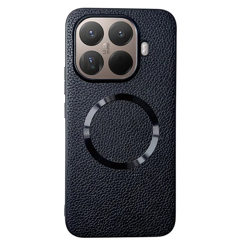 Custodia Xiaomi 15T Pro Compatibile con MagSafe Pelle PU + Copertura Posteriore del Telefono in TPU - Nero