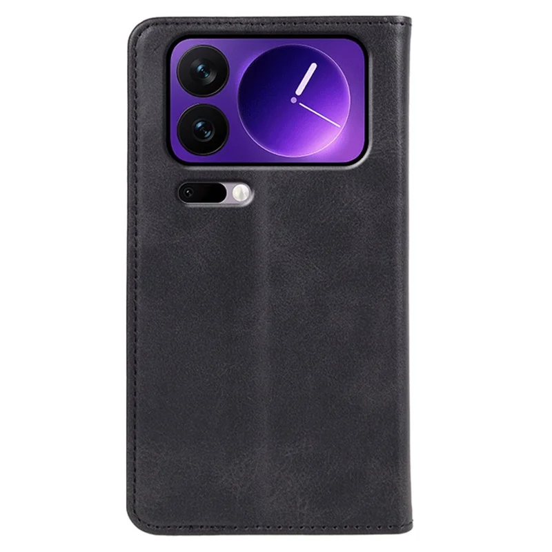 Capa Xiaomi 17 Pro Forte Magnética de Couro PU - Textura de Bezerro - Preta