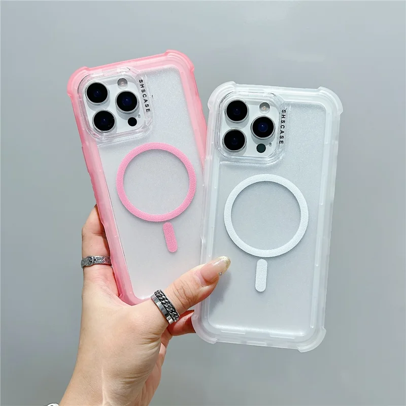 For iPhone 16 Pro Max Case Compatible with MagSafe 3 in 1 TPU + PC Shockproof Matte Phone Back Cover - Orange