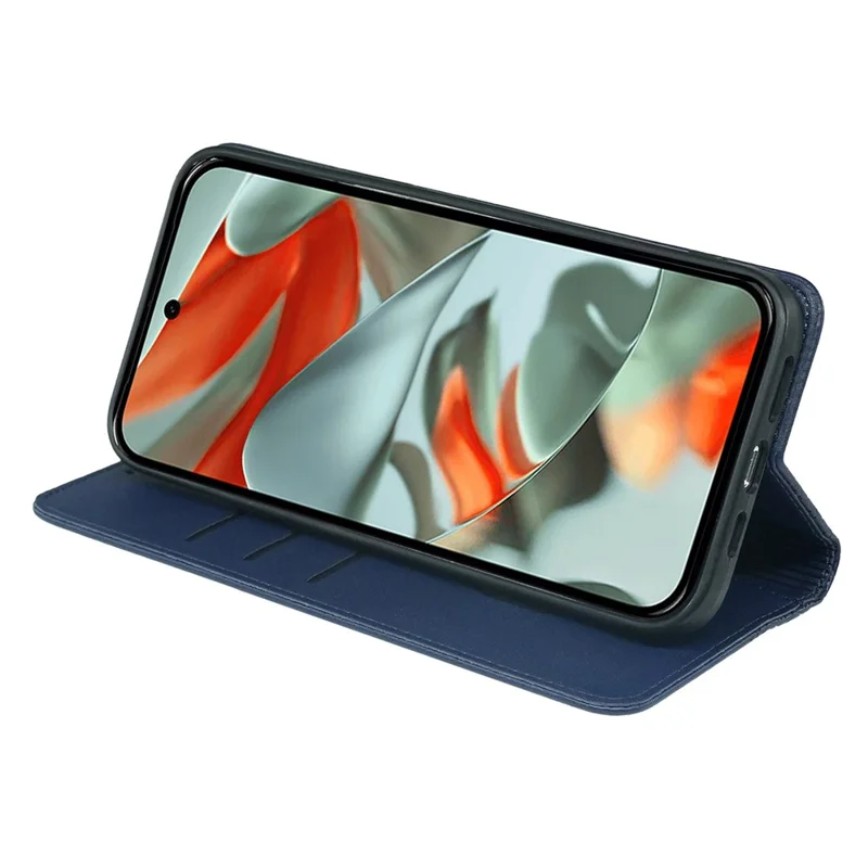 For Google Pixel 10 Pro XL Case Four Leaf Clover Leather Flip Phone Cover Stand Wallet - Blue