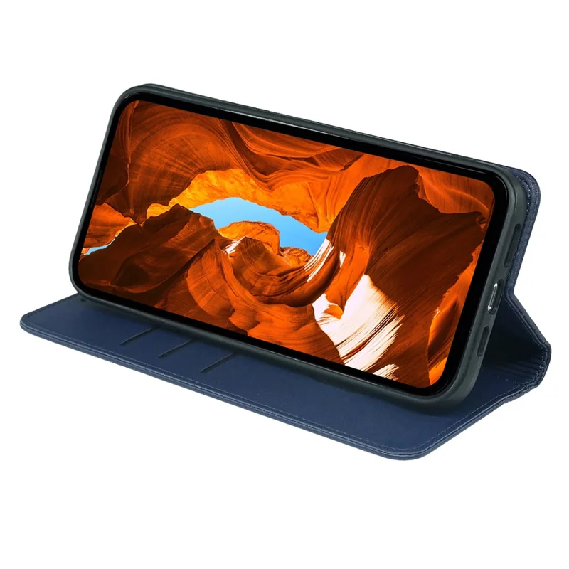 Voor Samsung Galaxy S25+ Hoesje Vierbladige Klover Leer Flip Hoesje met Stand en Portemonnee - Blauw