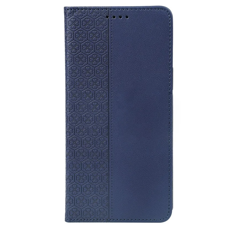 Voor Samsung Galaxy S25 FE Hoesje Vierbladige Klaver Leer Flip Hoesje met Stand en Portemonnee - Blauw