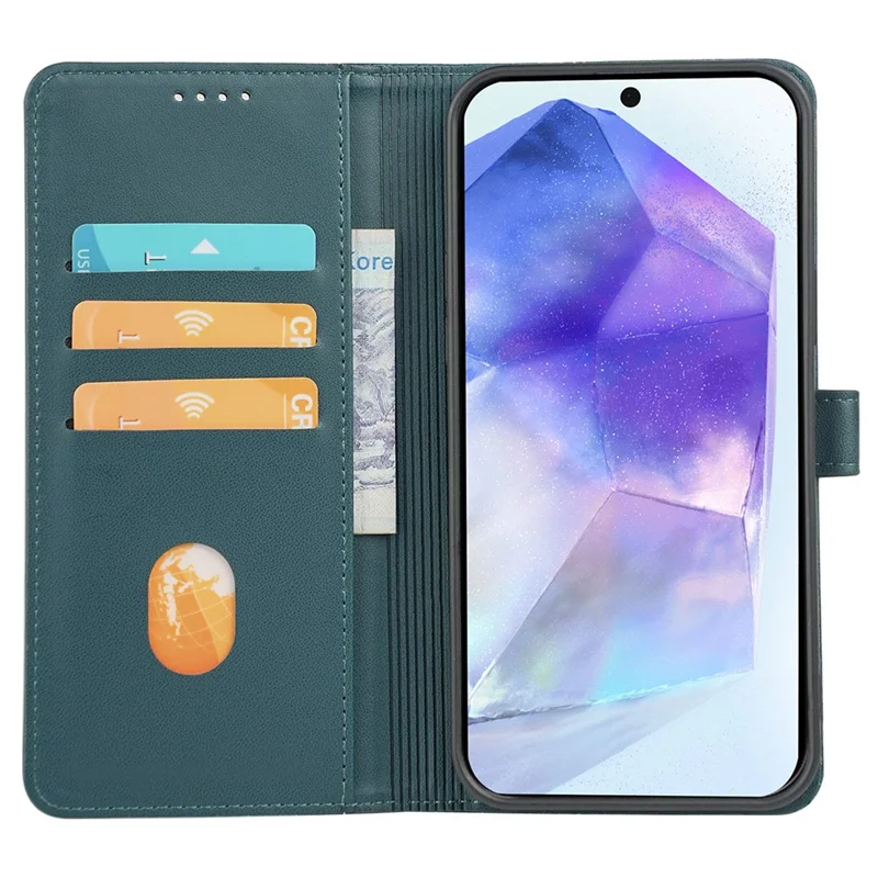 For Samsung Galaxy S26 / S26 Pro Case Magnetic Clasp Four Leaf Clover Leather Phone Cover - Green