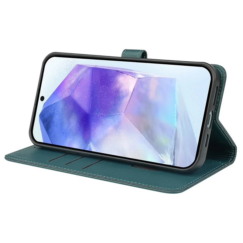 For Samsung Galaxy S26 / S26 Pro Case Magnetic Clasp Four Leaf Clover Leather Phone Cover - Green