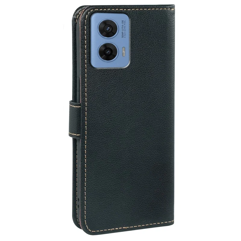 Per Motorola G96 5G Custodia RFID Blocking Portafoglio Texture Litchi Pelle Custodia Telefonica Chiusura Magnetica - Nero