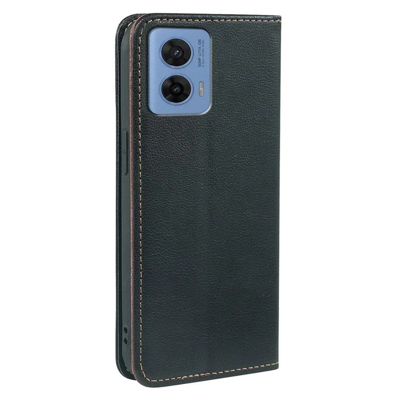 For Motorola G96 5G Case Wallet RFID Blocking Leather Phone Cover Strong Magnetic Closure - Black