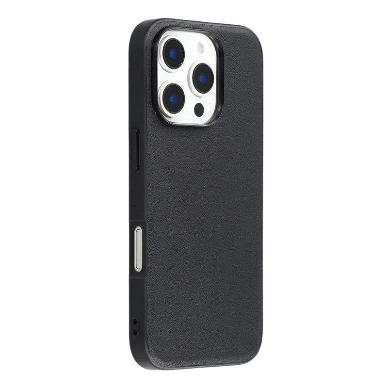 Für iPhone 16 Pro Hülle kompatibel mit MagSafe Nappa-Textur Echtes Rindsleder beschichteter PC TPU Handyhülle