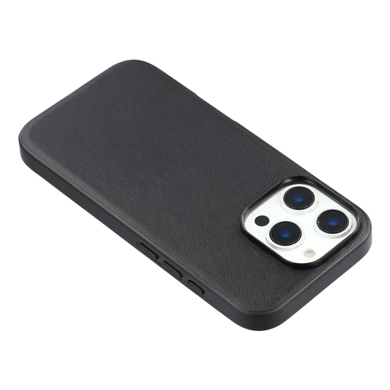 Für iPhone 16 Pro Hülle kompatibel mit MagSafe Nappa-Textur Echtes Rindsleder beschichteter PC TPU Handyhülle