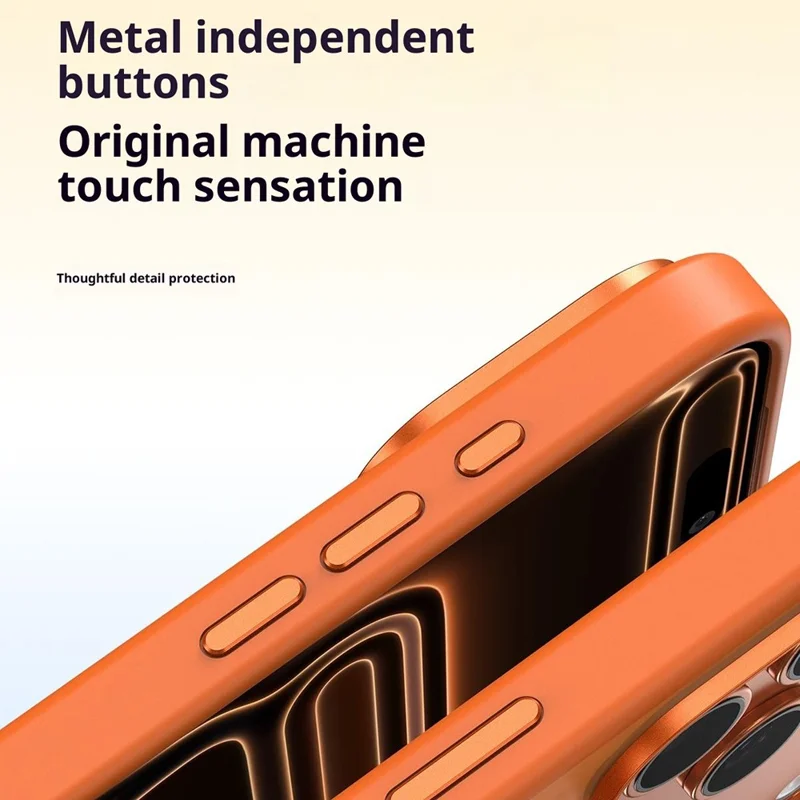 Étui pour iPhone 17 Pro Max Compatible avec MagSafe Motif Vague TPU Acrylique Coque de Téléphone avec Film en Verre Trempé - Orange