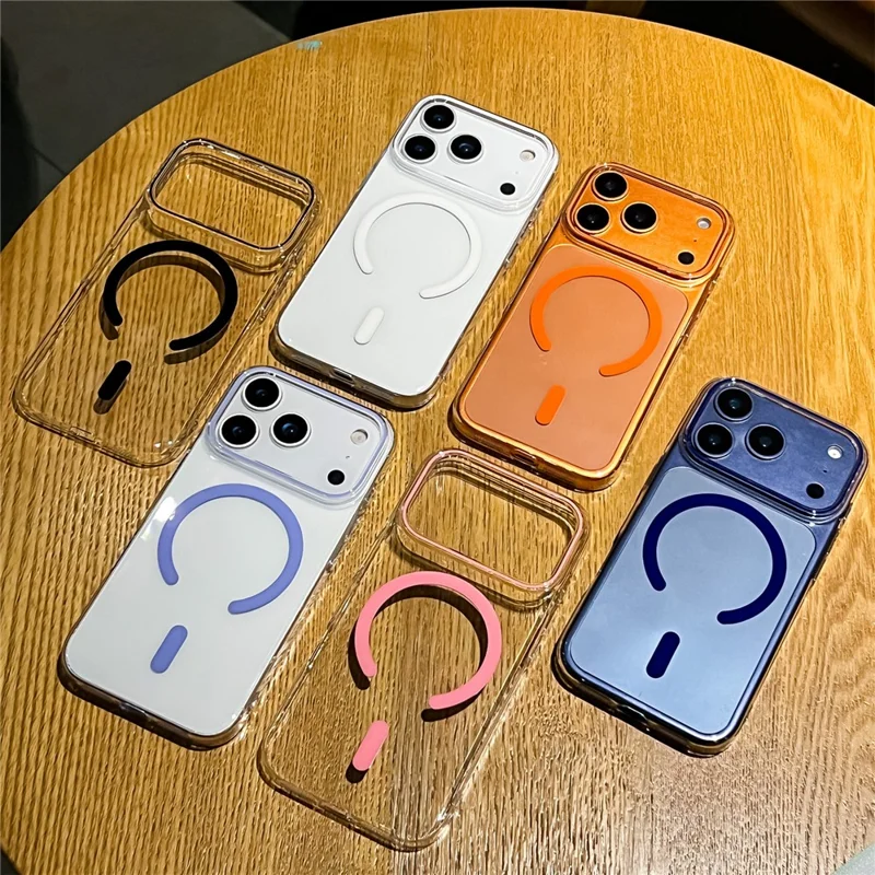 For iPhone 17 Pro Case Compatible with MagSafe Ultra Thin PC Transparent Phone Cover with Tempered Glass Film - Sapphire