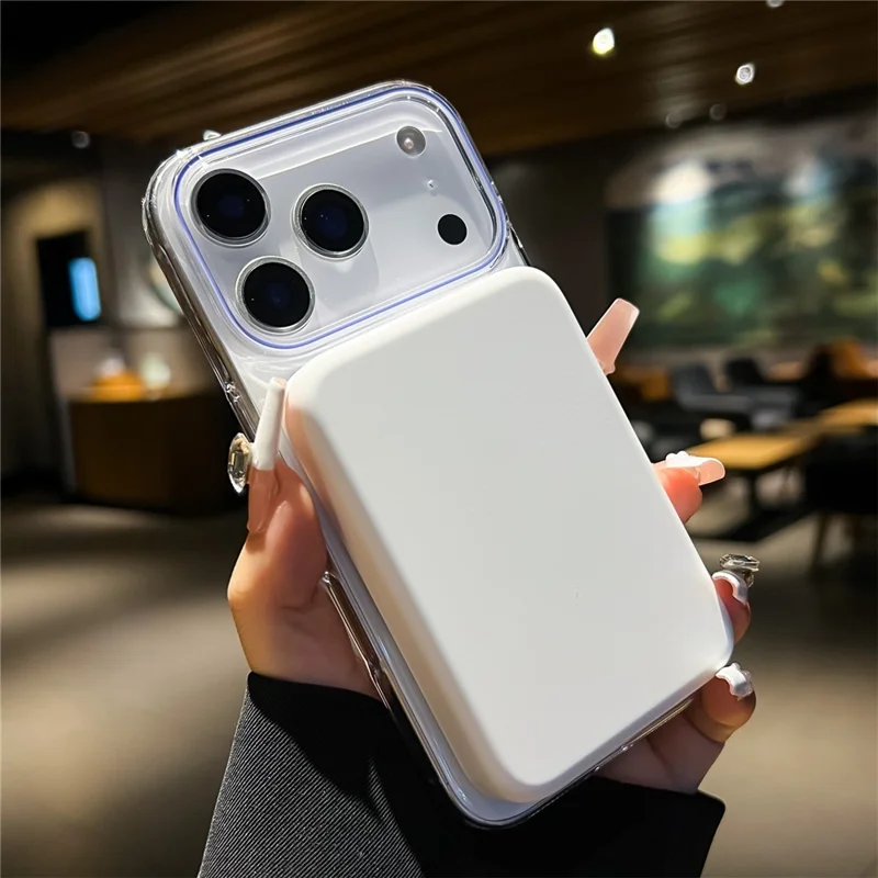 Étui iPhone 17 Pro Max Compatible avec MagSafe Ultra Mince Couverture de Téléphone Transparente en PC avec Film en Verre Trempé - Saphir