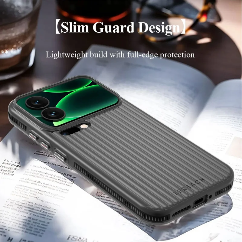 LEREACH TOC Series per Xiaomi 17 Pro Max Case Griglia fluente PC Cover per telefono - Bianco