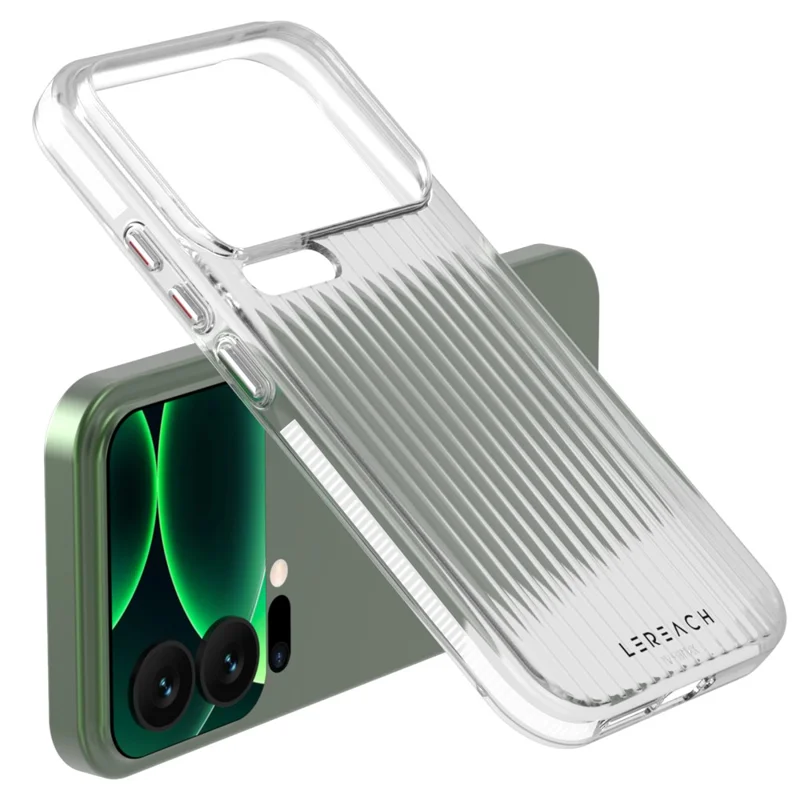 LEREACH TOC Series per Xiaomi 17 Pro Max Case Griglia fluente PC Cover per telefono - Bianco