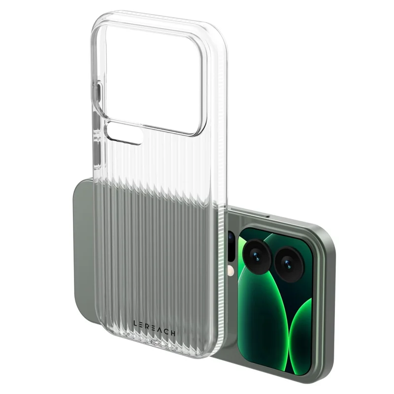 LEREACH TOC Series per Xiaomi 17 Pro Max Case Griglia fluente PC Cover per telefono - Bianco