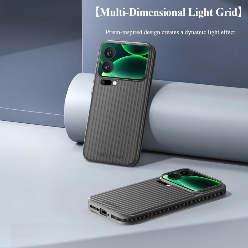 LEREACH TOC Series per Xiaomi 17 Pro Max Case Griglia fluente PC Cover per telefono - Bianco