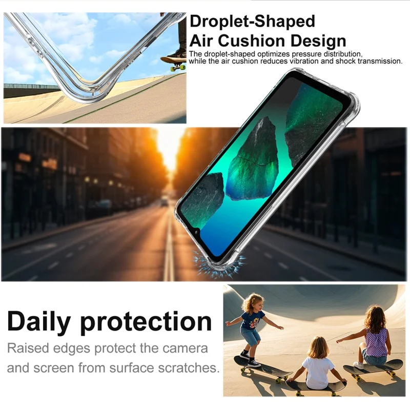 IMAK Clear Case for HMD Key 4G / Aura 2 / Arc 4G Airbag Shockproof Protection TPU Phone Cover
