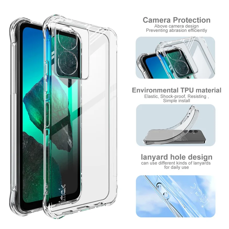 IMAK Clear Case for HMD Key 4G / Aura 2 / Arc 4G Airbag Shockproof Protection TPU Phone Cover