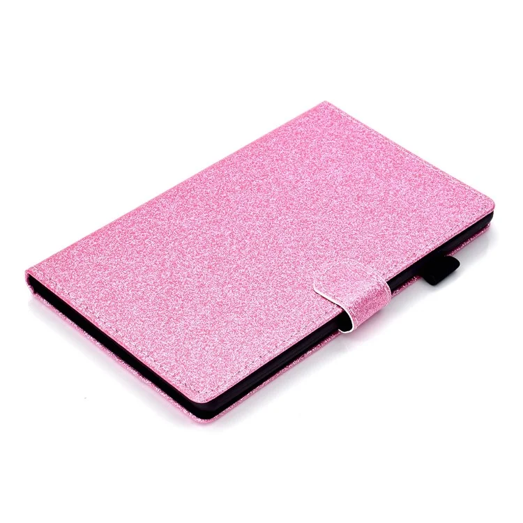Per iPad 10.9 (2022) Glitter Powder PU Leather Tablet Case Auto Wake / Sleep Anti-scratch Cover with Stand Card Holder - Rosa