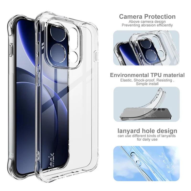 IMAK For Oppo Find X9 5G Case TPU Phone Cover Airbag Shockproof Protection