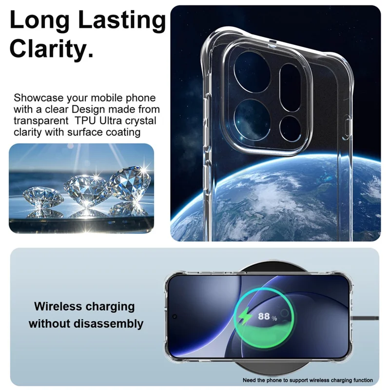 IMAK For Oppo Find X9 5G Case TPU Phone Cover Airbag Shockproof Protection