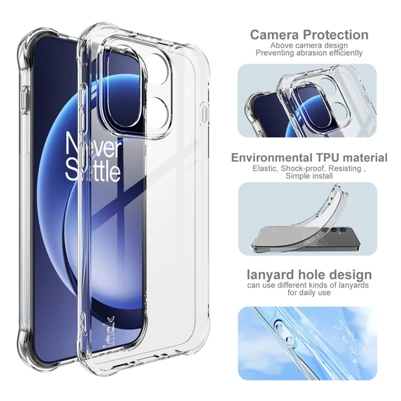 IMAK voor OnePlus 15 5G hoesje TPU telefoonhoes Airbag schokbestendige bescherming