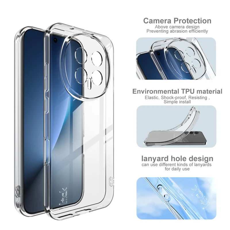 IMAK UX-5 Series For Honor Magic8 5G Funda Protectora de TPU Transparente para Teléfono Móvil