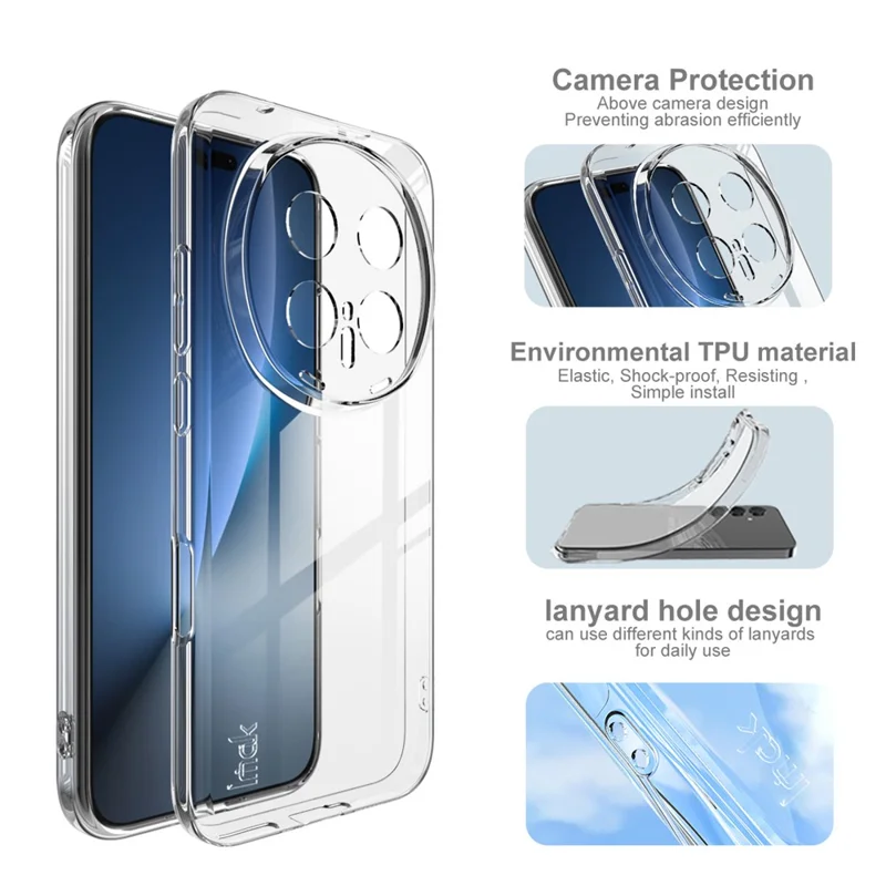 IMAK UX-5 Series For Honor Magic8 Pro 5G Transparent TPU Phone Case Protective Phone Cover