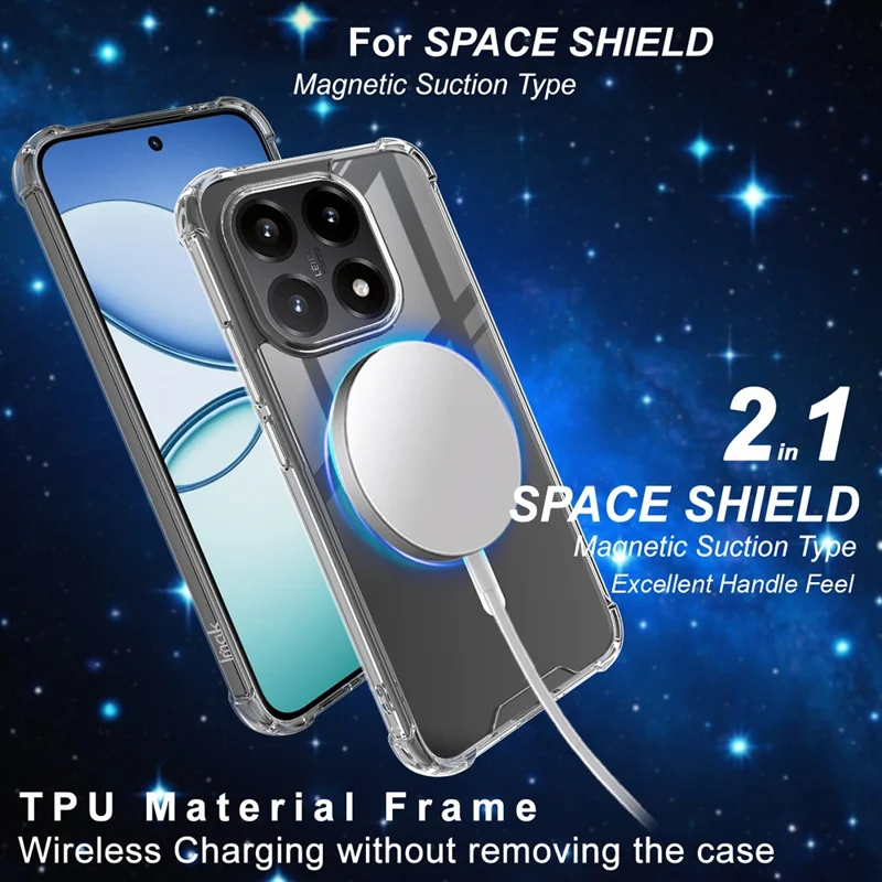 IMAK Obudowa na Xiaomi 15T Kompatybilna z MagSafe, Odporna na Uderzenia, Przezroczysta Obudowa PC TPU